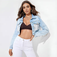 Fringe Rider Short Denim Jacket