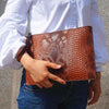 Python Luxe Clutch - Stylish Simulated Leather Clutch for Sophisticated Women