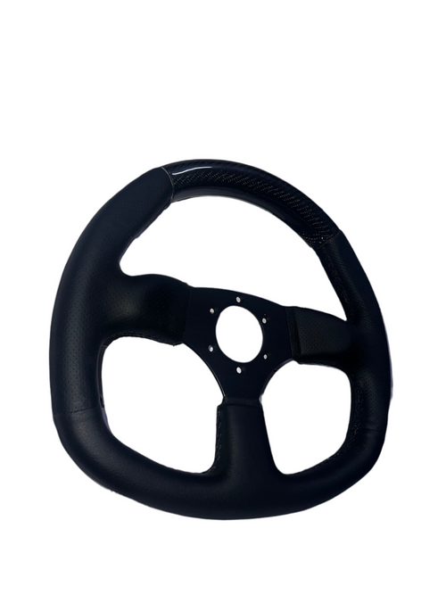 2nd Option Racing Carbon Style Flat Bottom Steering Wheel