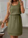 Breezy Waffle-Knit Drawstring Mini Tank Dress