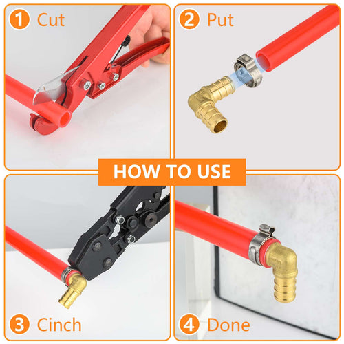 30 Pcs PEX-B Crimp 1/2" PEX x 1/2" Male Threaded Adapter (Lead Free)