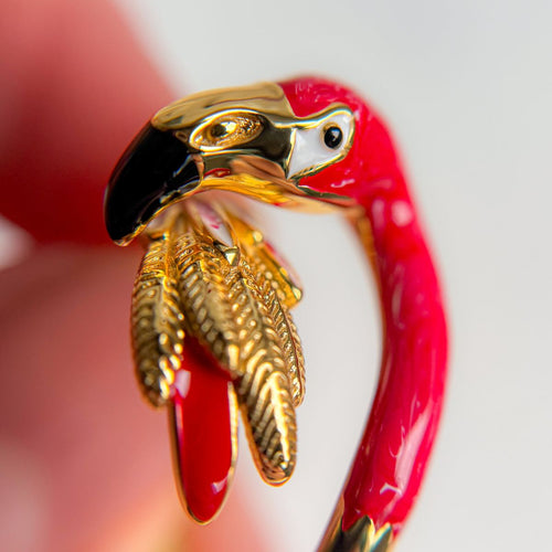 Statement Flamingo Rings