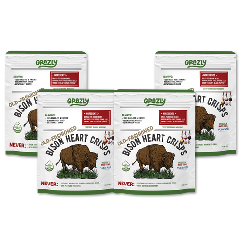 Bison Heart Crisps - 100% Grass-Fed/Finished