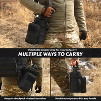 Votagoo 64Oz Half Gallon Stainless Steel Insulated Tactical Water Bottle with Metal Military Water Bottle Tactical Carrier Bag
