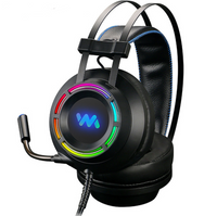 Gaming Headset Headphones with Microphone for PC Computer for Game One Professional Gamer Earphone Surround Sound RGB Light