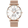 Black 3Bar Watch Men Women'S Watches Ladies Watch With Crystals  Fashion Stainless Steel Band Comfortable Wristwatch