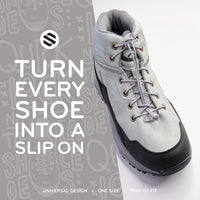 Grey Quick Lock No Tie Elastic Shoelaces The Original Stretchlace