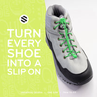 Green Quick Lock No Tie Elastic Shoelaces The Original Stretchlace