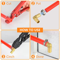 PEX-B Crimp 1/2" PEX x 1/2" PEX x 1/2" PEX Tee (Lead Free) Plumbingsell