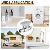 1/2" PEX Crimp x 1/4" OD Compr. Straight Stop Valve, 1/4 Turn (Lead Free) Plumbingsell