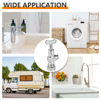 5/8" OD Compr. x 3/8" OD Compr. Loose Key, 1/4 Turn (Lead Free)