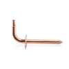 PEX Crimp 1/2" Copper Stub with Wall Flang, 8" Length