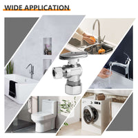 1/2" Nominal (5/8" OD) Compr. x 3/8" OD Compr. Angle Stop Valve, 1/4 Turn (Lead Free) Plumbingsell