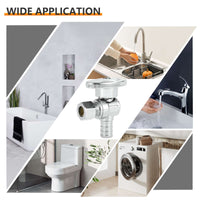 1/2" PEX Crimp x 3/8" OD Compr. Angle Stop Valve, 1/4 Turn (Lead Free) Plumbingsell