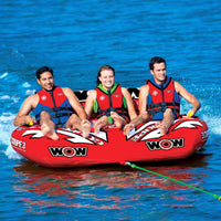 WOW Sports 3 Person Coupe Cockpit Towable Water Tube For Pool and Lake (15-1040)