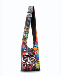 Kathmandu Collection Tribal Stripe Patchwork Hobo Bag Jupiter Gear