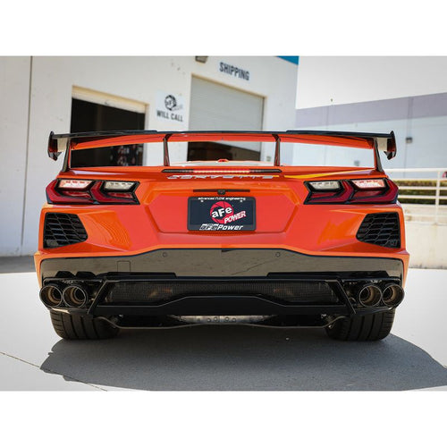 aFe MACH Force-Xp 3in to 2-1/2in 304SS Cat-Back 2020 Chevy Corvette (C8) 6.2L - Carbon Fiber Tip