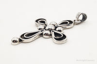 VTG RARE Large Mexico Modernist Bernice Goodspeed Sterling Silver Cross Pendant