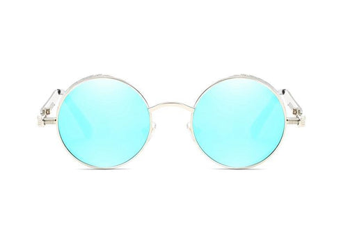 Luxury Popular Retro  Gothic Steampunk Polarized Men and  Women Brand Designer Vintage Round High Quality Metal Frame Sunglasses With UV400 Protection