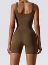 Basic Bae Ribbed Sleeveless Active Romper