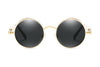 Luxury Popular Retro  Gothic Steampunk Polarized Men and  Women Brand Designer Vintage Round High Quality Metal Frame Sunglasses With UV400 Protection