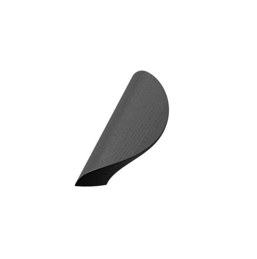 Lacquered Black Wood "Archive" Tab Drawer Pulls Euro • Knobs