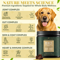 8-in-1 Daily Multivitamin Bites for Dogs – All-in-One Health Support, 120 Soft Chews