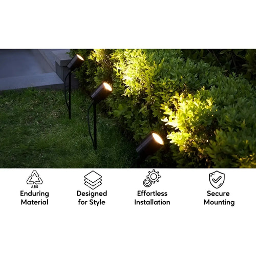 8-Inch Lawn Stakes with Side Wireway | 1/2 NPT Thread (Pack of 2)