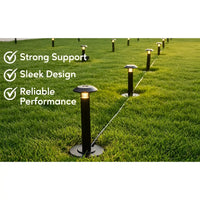 8-Inch Lawn Stakes with Side Wireway | 1/2 NPT Thread (Pack of 2)