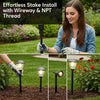8-Inch Lawn Stakes with Side Wireway | 1/2 NPT Thread (Pack of 2)