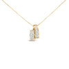 14K Yellow Gold 1 5/8 cttw Princess and Baguette Cut Diamond Fashion Pendant Necklace (G-H, VS2-SI1)