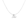 .925 Sterling Silver 1/6 Cttw Round Brilliant-Cut Diamond Accented Open Heart with Love 18" Pendant Necklace (H-I Color, I1-I2 Clarity)