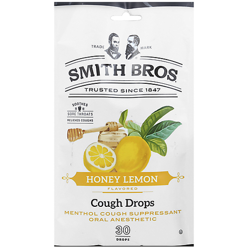 Smith Brothers Cough Drops, Honey Lemon Flavored