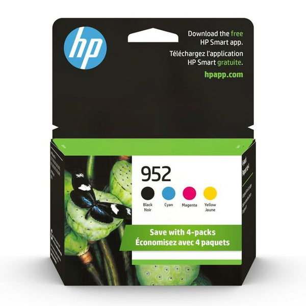 HP 952 Ink Cartridges - Black, Cyan, Magenta, Yellow, 4 Cartridges (X4E07AN) EasyOptionXY LLC
