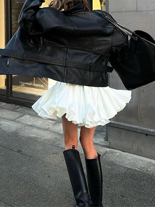 Vintage Pleated Ruffled Mini Skirt | Country Girl Festival & Rodeo Skirt