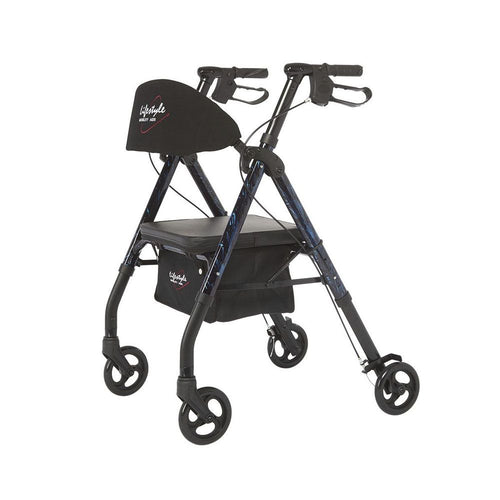 Rhythm Healthcare Aluminum 4 Wheel Rollator with Universal Height Adjustment RIO Medical Supplies