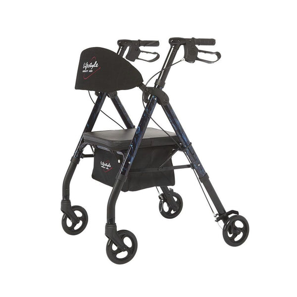 Rhythm Healthcare Aluminum 4 Wheel Rollator with Universal Height Adjustment RIO Medical Supplies