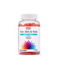 GNC Hair, Skin, & Nails Gummies, 120 Gummies, with 2500 mcg Biotin, Gluten Free, Natural Strawberry Flavor EasyOptionXY LLC
