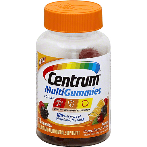 Centrum Multivitamin Gummies For Adults, Cherry/berry/orange