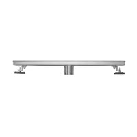 Linear Shower Drain 36" with Removable Grate,Brushed Polished 304 Stainless Steel Shower Drain,Floor Shower Drain with Hair Strainer, Adjustable Levelingft