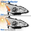Alziria Headlight Assembly Compatible With 20132015 Nissan Altima Sslsv Only Fit 4door Chrome Housing Amber Reflector