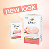 Dove Beauty Bar Soap Rebalancing White Peach & Rice Milk 6 Count for a Nourished and Moisturized Skin, with ¼ Moisturizing Cream Plant-Based Formula, 3.75 oz