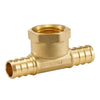 PEX-B Crimp Female Tee 1/2" PEX x 1/2" PEX x 1/2" Female NPT Tee (Lead Free)