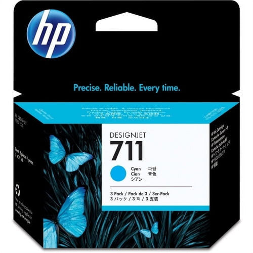 HP 711 (CZ134A) Original Ink Cartridge - Multi-pack Inkjet - Cyan - 3 / Pack EasyOptionXY LLC