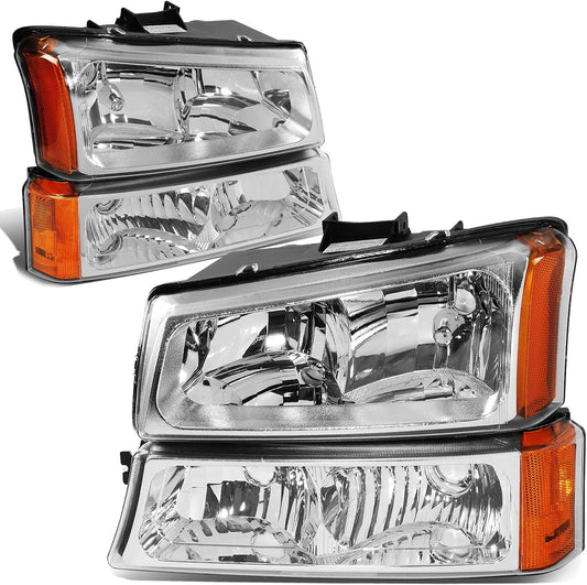 Dna Motoring Hlohcs034pcham Headlight Assembly Driver And Passenger Side