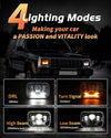 2020-2021 New Osram Chips 180w Dot 500 Brighter Antiglare H6054 5x7 7x6 LED Headlights With Turn Signal Drl Hilow Sealed Beam Compatible Jeep Cherokee Xj Wrangler Yj Ford Chevrolet Gmc Toyota Nissan Etc