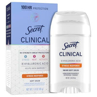 Secret Clinical Strength Invisible Solid Antiperspirant And Deodorant For Women - Stress Response - 1.6oz