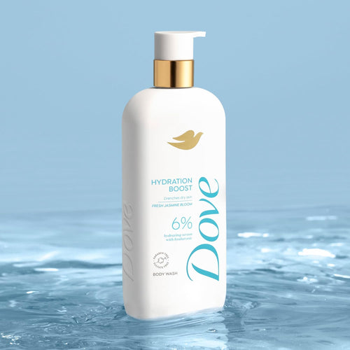 Dove Body Wash Hydration Boost Actively drenches dry skin 6% hydration serum with hyaluronic 30 Fl Oz