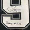 Framed Autographed/Signed Tony Parker Finals MVP 07 35x39 San Antonio Black Basketball Jersey JSA COA