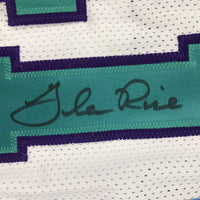 Autographed/Signed Glen Rice Charlotte White Basketball Jersey PSA/DNA COA